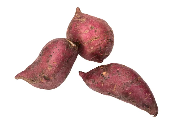 Sweet potatoes raw. On a white background. – stockfoto