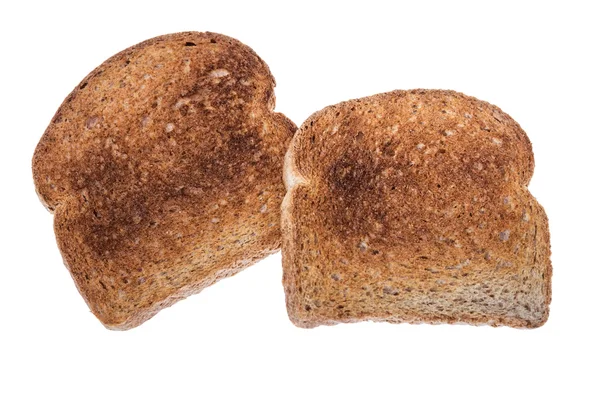 Klaar toast voor een gezond ontbijt. Op een witte achtergrond. — Stockfoto