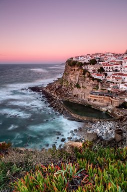 Seascape of the Portuguese town. Azenhas do mar. clipart