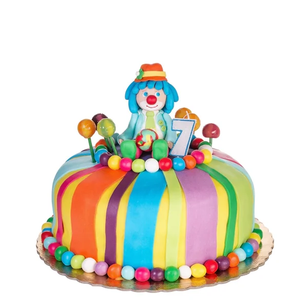 Magnífico pastel para los niños. con dulces colores. — Foto de Stock