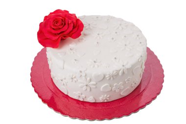 Sevgililer günü pastası. Kırmızı gül.