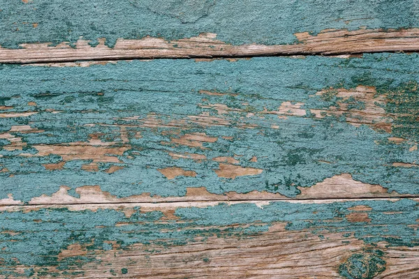 Vintage oude houten patroon. Groen met gebarsten verf. — Stockfoto