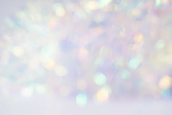 Soyut sahte arkaplan. Noel Bokeh. Mavi bulanık arkaplan. Gümüşi parıltı