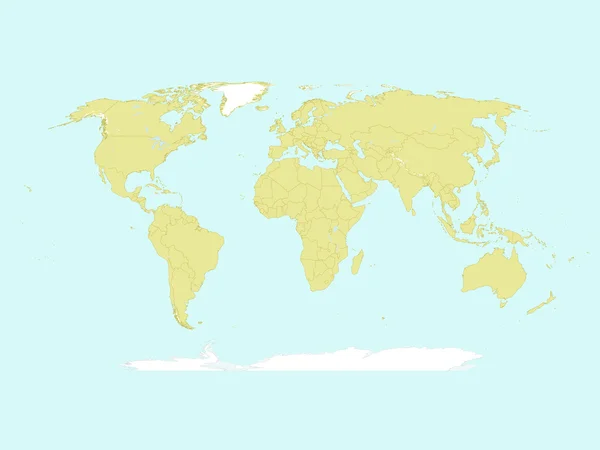 Mappa del mondo in vettore con strati — Vettoriale Stock