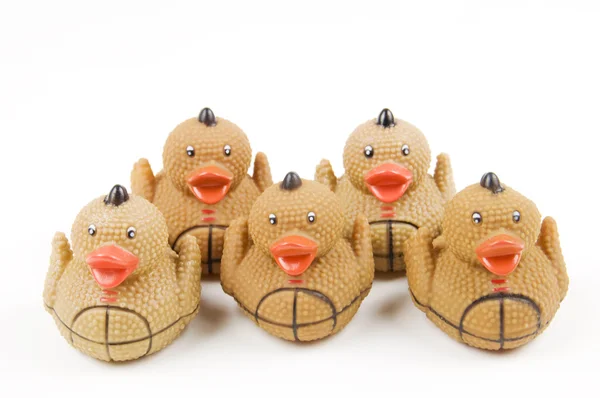 Sportive bathing ducks — Stock Photo, Image