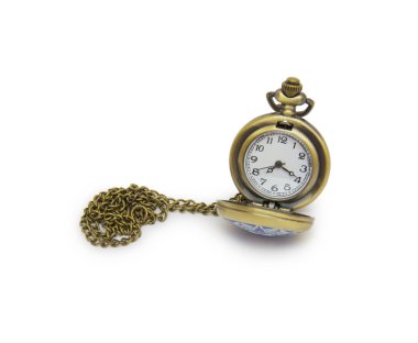 Beyaz arkaplanda cep saati