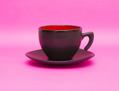 Siyah Kupası, pembe arka plan izole