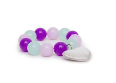 Bilezik taş ve cam boncuk kolye ile