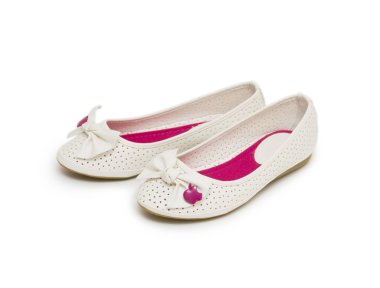 bale ayakkabıları üzerinde beyaz izole