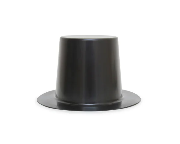 Beyaz bir arka plan üzerinde izole kara büyü şapka — Stok fotoğraf