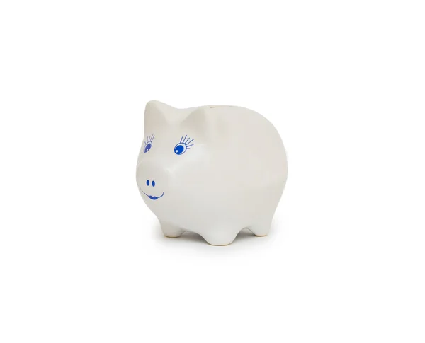 Piggy bank geïsoleerd op witte achtergrond — Stockfoto