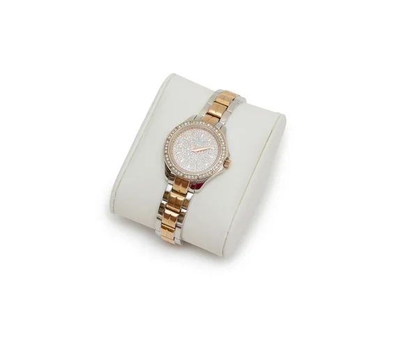 Mujer reloj aislado en blanco — Foto de Stock