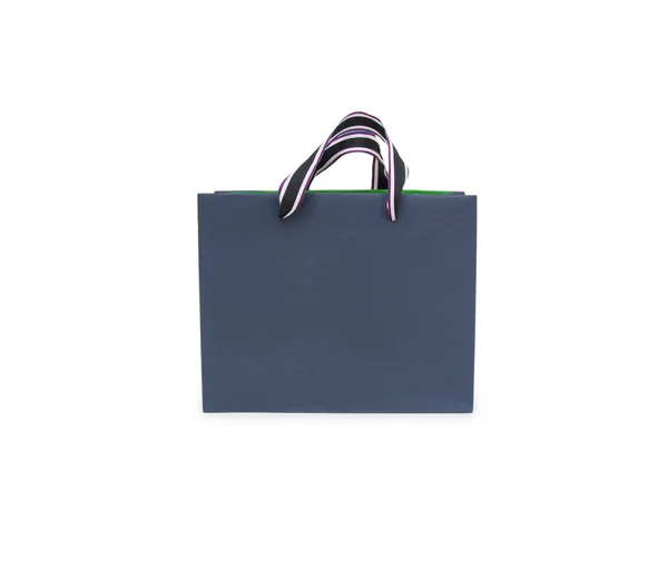 Paper bag with handles on a white background — Stock Photo, Image