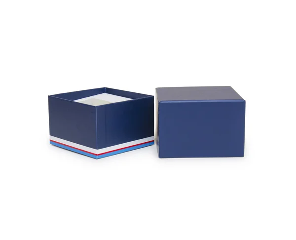 Blue box isolated on white — Stock Photo, Image