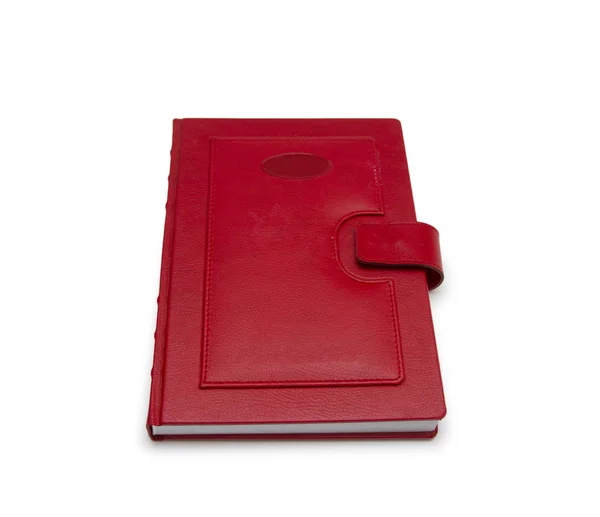 Livro vermelho no fundo branco — Fotografia de Stock