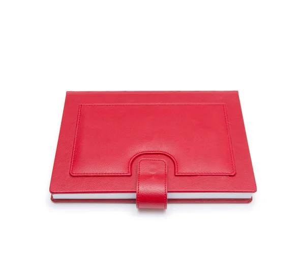 Beyaz arkaplan üzerine kırmızı kitap — Stok fotoğraf