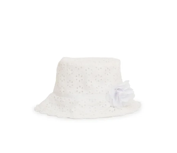 白い背景に白い帽子 — ストック写真