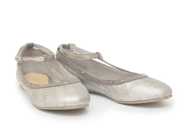 Zapatos de ballet aislados en blanco —  Fotos de Stock