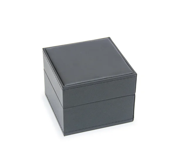 Black gift box isolated on white — Stock Photo, Image