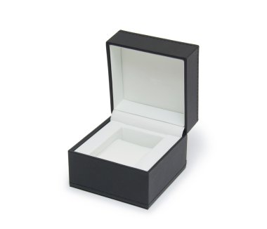 beyaz izole açık siyah hediye kutusu