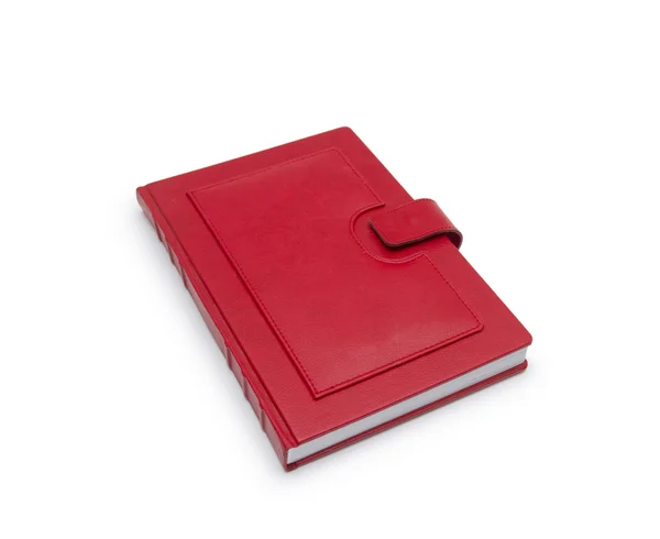 Livro vermelho no fundo branco — Fotografia de Stock