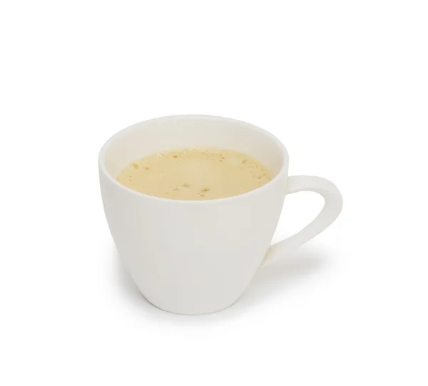 白色陶瓷咖啡杯。在一张白纸被隔绝. — 图库照片