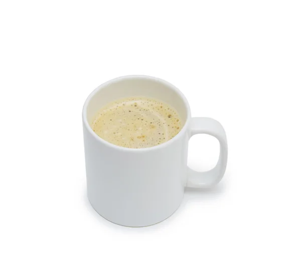Taza de café de cerámica blanca. Aislado sobre un blanco . —  Fotos de Stock