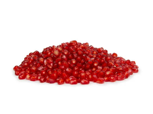 Pomegranate seeds on a white background. — Stock Photo, Image