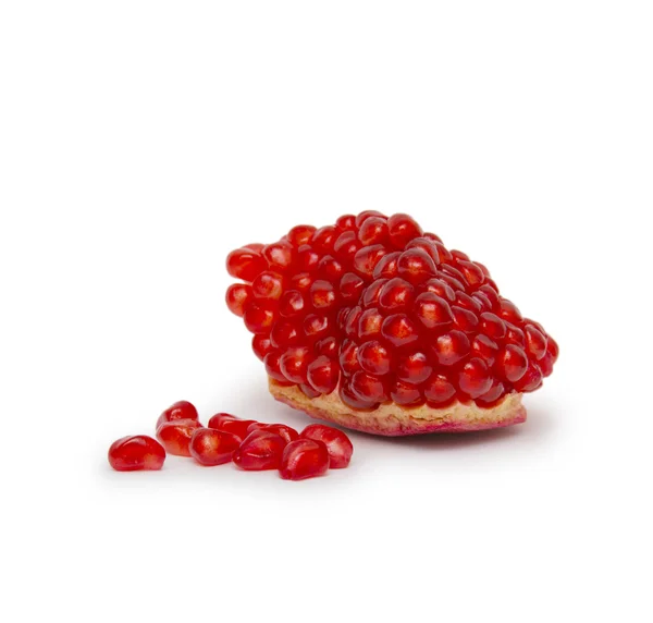 Ripe pomegranate fruit isolated on white background cutout — Stock Photo, Image