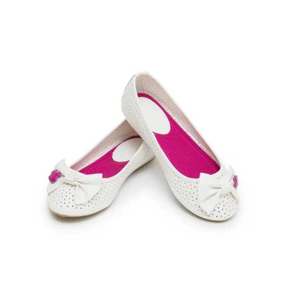 Sapatos de balé isolados no fundo branco — Fotografia de Stock