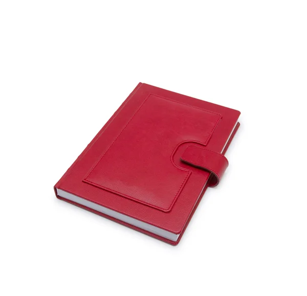 Livro vermelho no fundo branco — Fotografia de Stock