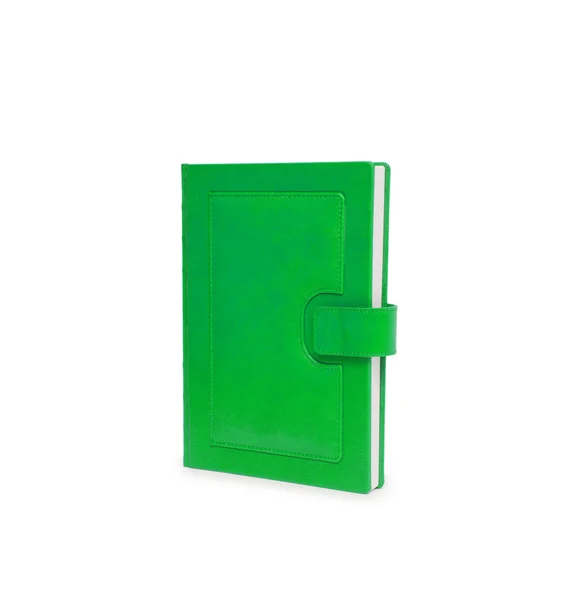 Libro verde grueso aislado sobre fondo blanco — Foto de Stock