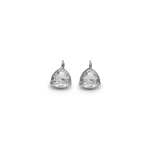 Egy a gyémánt fülbevaló pár — Stock Fotó