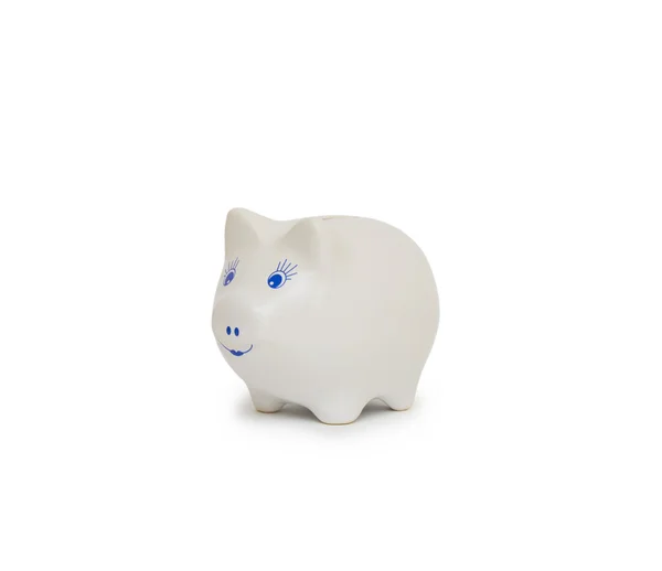 Piggy bank geïsoleerd op witte achtergrond — Stockfoto