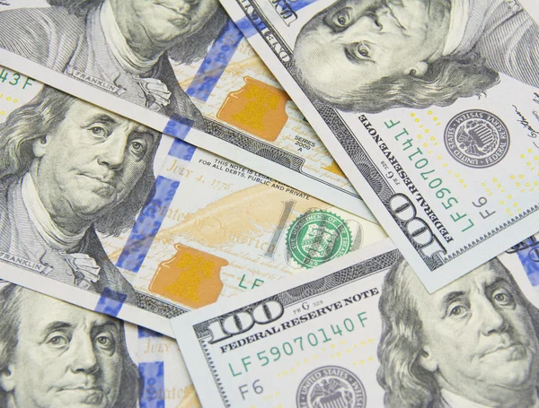 Background with money american hundred dollar bills — Stock Photo, Image