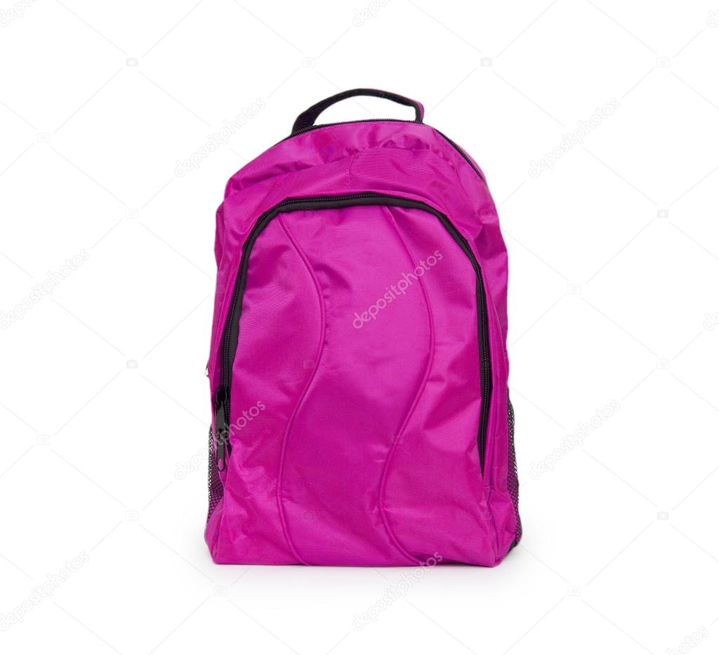 Red school backpack isolated on white — Stock Photo © cocooo 62603993