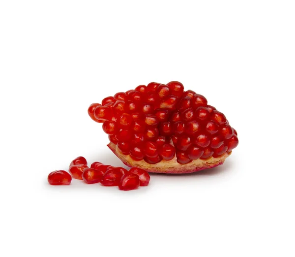 Ripe pomegranate fruit isolated on white background cutout — Stock Photo, Image