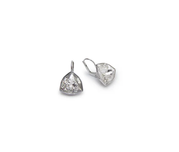 Un paio di orecchini di diamanti — Foto Stock