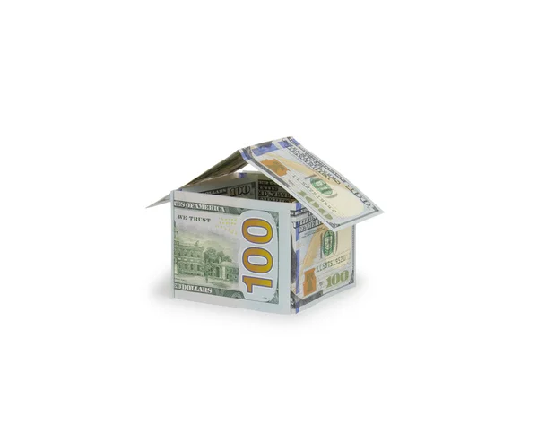 Dollar house isolated on the white background — Stock Photo, Image