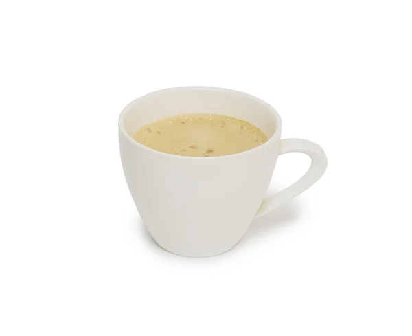 Caneca de café cerâmica branca. Isolado em um branco . — Fotografia de Stock