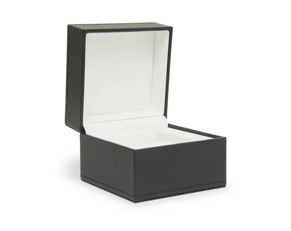 Open black gift box isolated on white Stock Image
