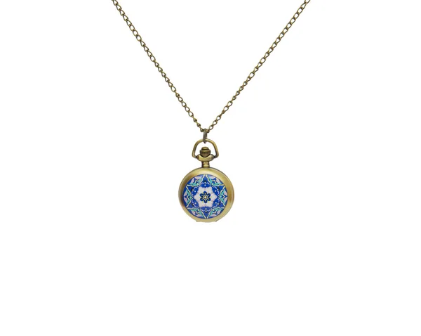 Ницца ожерелье изолированы на белом (карманные часы ) — стоковое фото