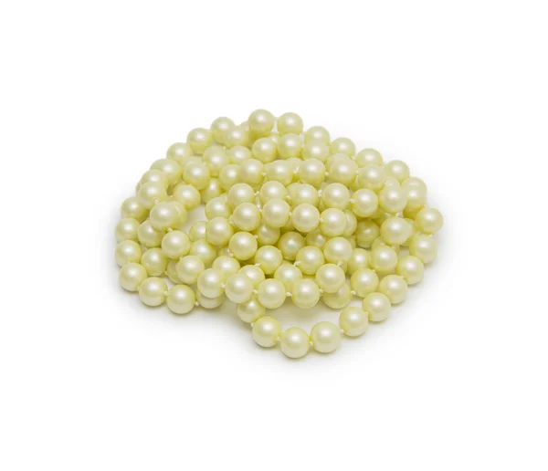 Beads from pearls, on a white background — Stock Photo, Image