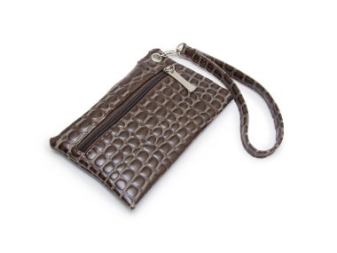 cüzdan veya çantanızda kadın beyaz bir arka plan üzerinde