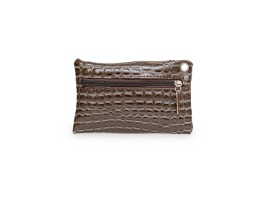 cüzdan veya çantanızda kadın beyaz bir arka plan üzerinde