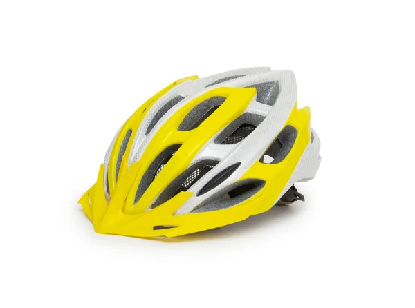 孤立的自行车山地自行车安全头盔 — 图库照片