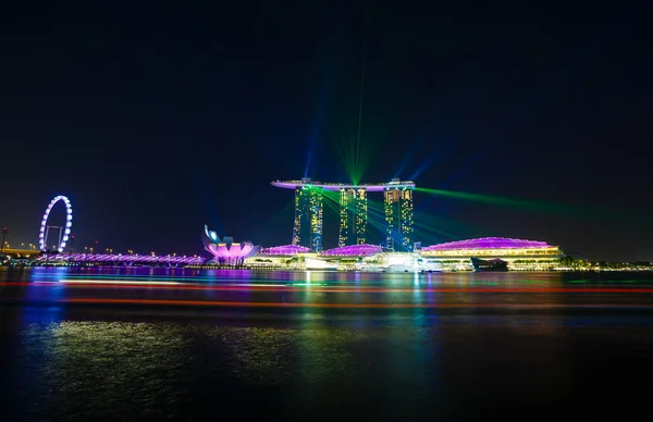 Night view of the garden singapore — Stock Photo, Image