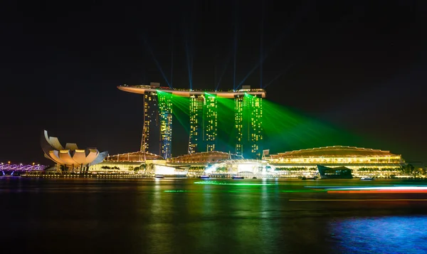 Night view of the garden singapore — Stock Photo, Image