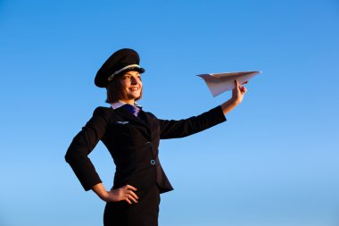 Güzel ve genç birbayan hostes 