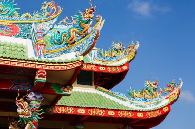 Chalong üzerinde Çince tapınağa gezi